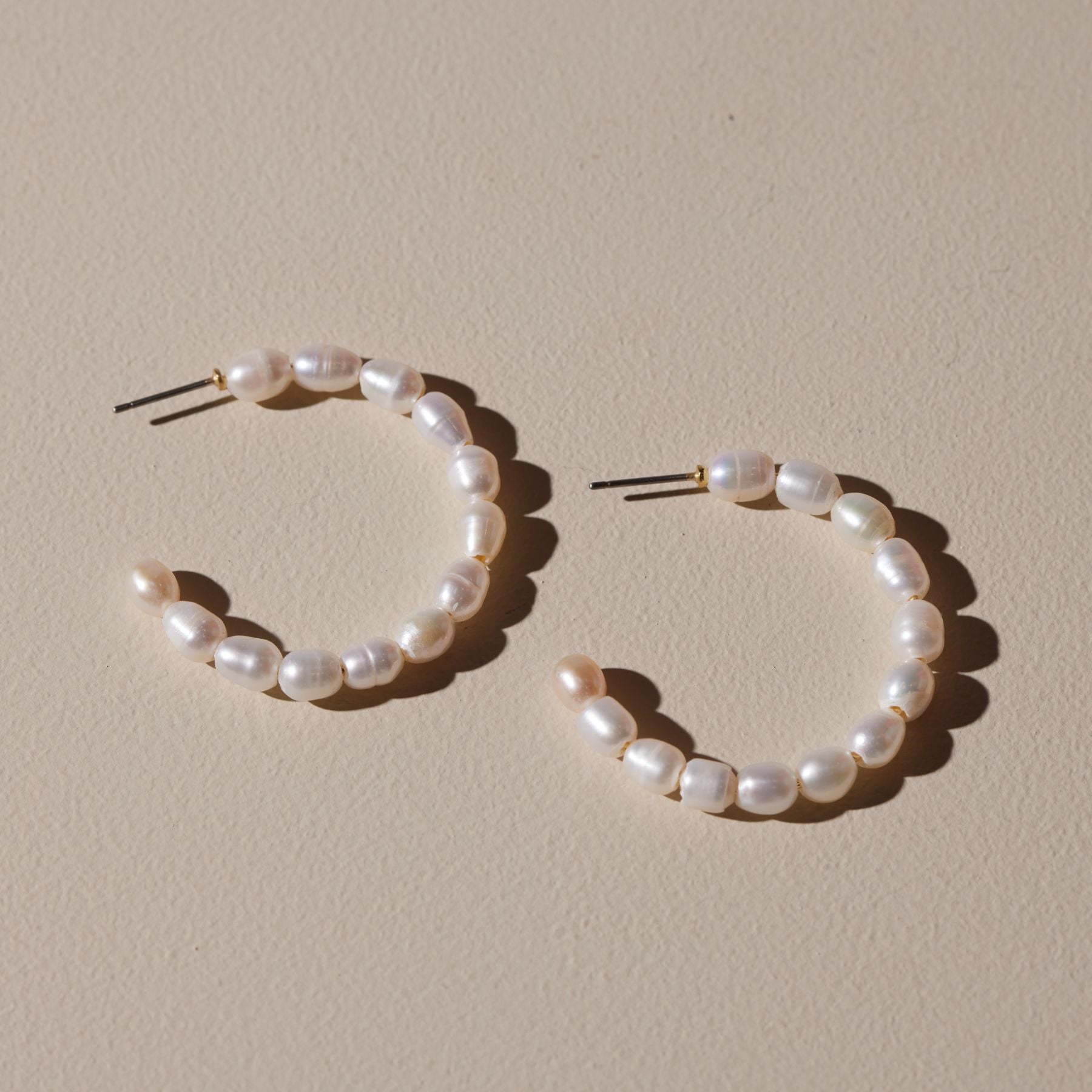 Acrylic Pearl Hoop Earrings - A New Day™ White : Target
